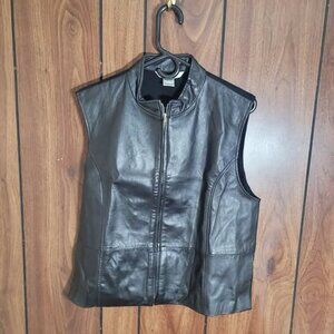 Women Nygard Collection Leather Vest - Size L